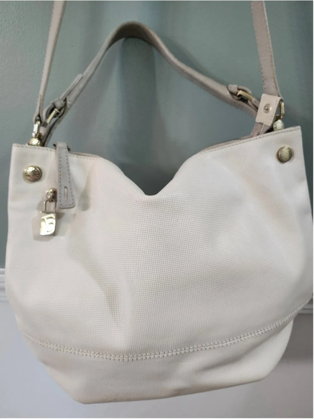 Furla Hobo Bag One Size White Gold